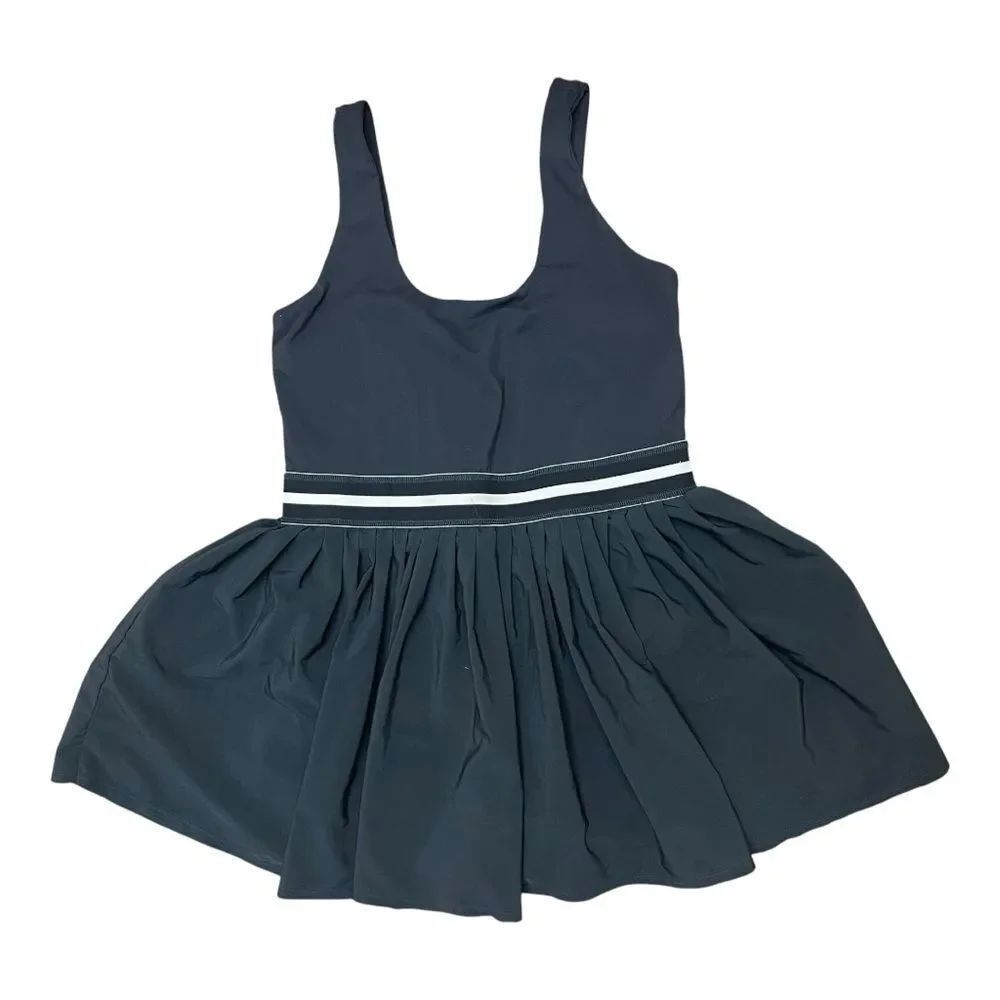 All in Motion Black Athletic Tank Romper Dress Stretch Activewear Tennis